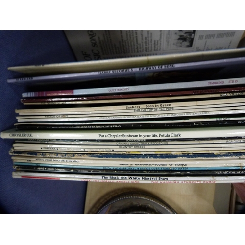 63 - Collection of assorted records to include The White Heather Club, Harry Secombe, The Seekers, Richar... 