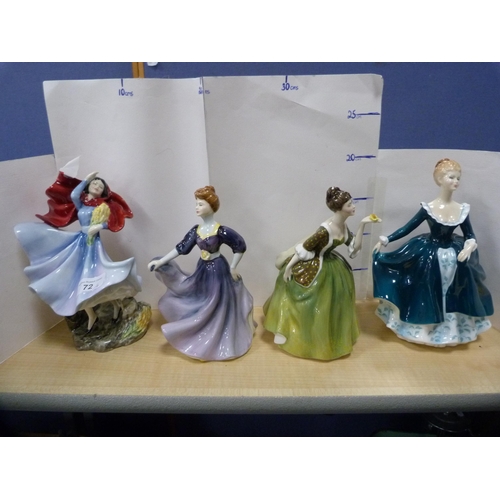 72 - Four Royal Doulton figures to include, 'Sophie', 'Jacqueline', 'Fleur' and 'Janine'.  (4)