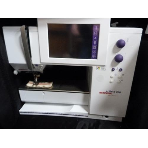 76 - Bernina Artista 200 sewing and embroidery machine with case and many spares and accessories, Bernina... 