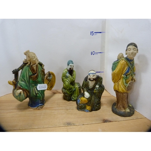 84 - Continental Art Nouveau-style sweetmeat dishes decorated with maidens, similar putti, Beswick jug, I... 