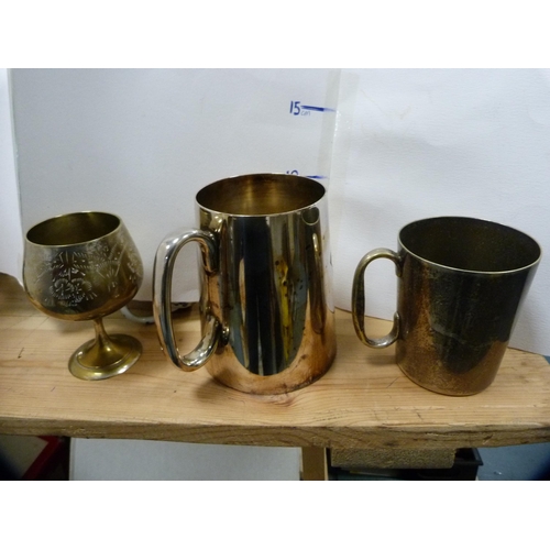 98 - Aynsley 'Pembroke' pattern part dinner and coffee set, leaf-decorated plates, plated tankard tankard... 