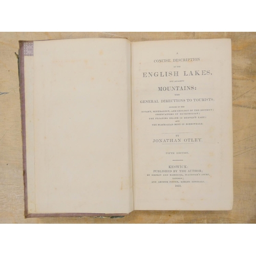 277 - OTLEY JONATHAN.  A Concise Description of the English Lakes. Eng. fldg. map & text ill... 