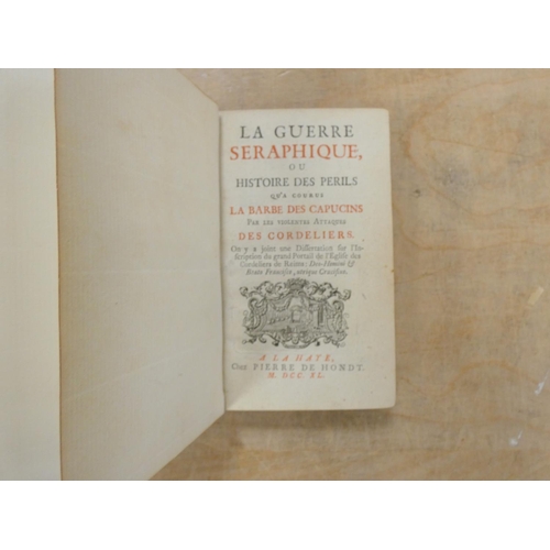 286 - (THIERS J.-B.).  La Guerre Seraphique ou Histoire des Perils qu'a Courus la Barbe des Capu... 