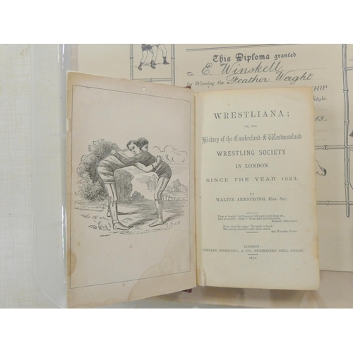 290 - ARMSTRONG WALTER.  Wrestliana or The History of the Cumberland & Westmoreland Wrestling Society ... 