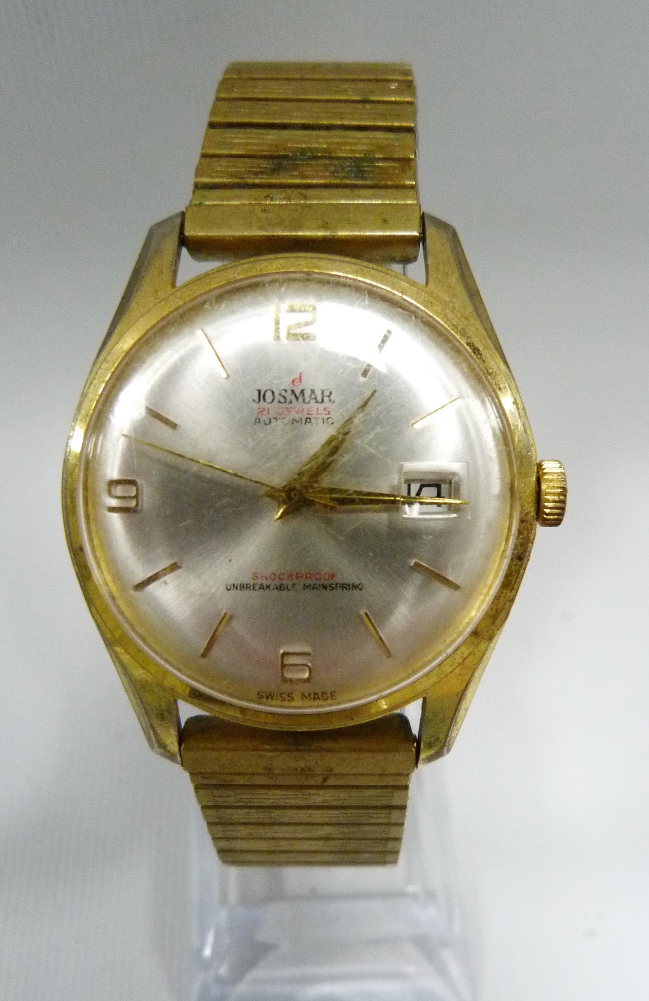 Josmar: 21 jewels automatic 303 shockproof unbreakable
