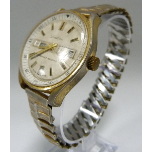 Lordson: Unbreakable mainspring manual wind gold plated gents ...