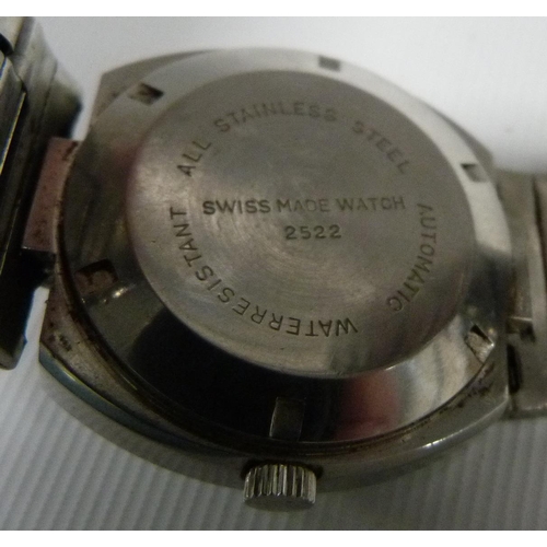 288 - Swiss Emperor:&nbsp;25 jewels self winding incabloc gents wristwatch circa 1970s, shaped stainless c... 