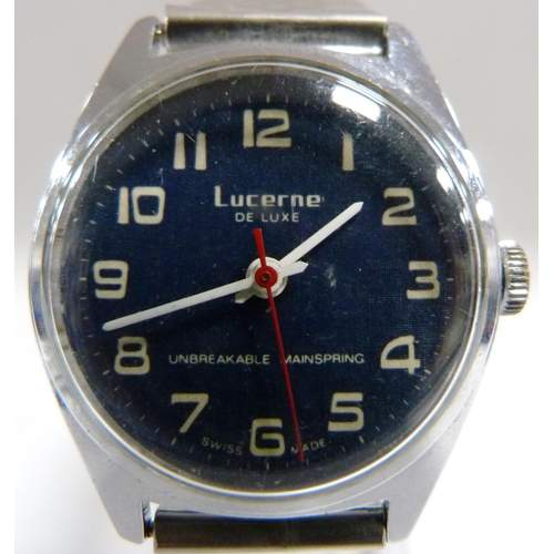 Lucerne: De Luxe unbreakable mainspring manual wind gents