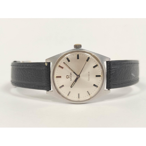 40 - Gents Omega stainless steel watch, manual C1970 on strap.