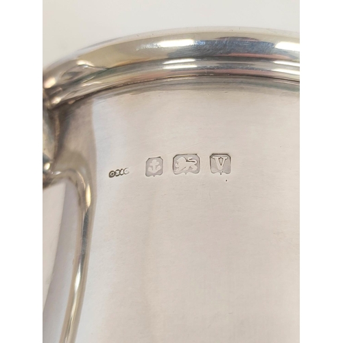 47 - Silver baluster pint mug of early Georgian style Birmingham 1945. 340g, 11oz.