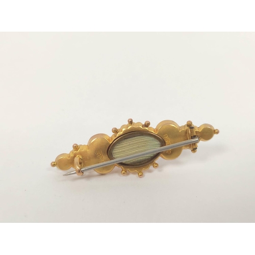 54 - Three Victorian 9ct gold brooches. 7.2g 