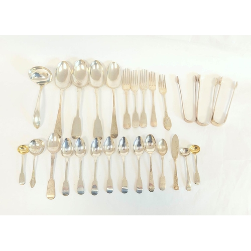 60 - Quantity of silver flatware mostly 19th Century. 920g