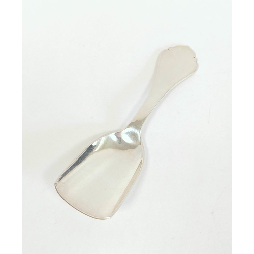 61 - Silver caddy spoon of shovel shape by George Jenson No31