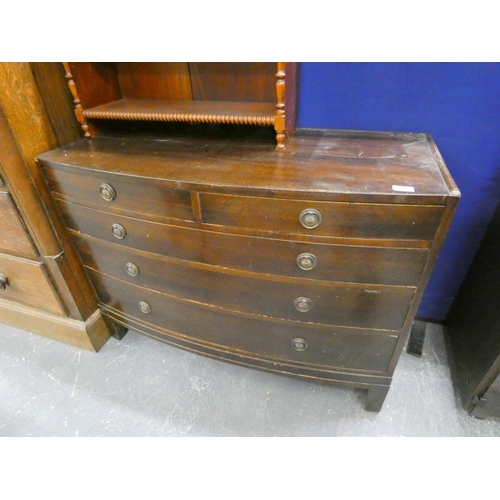 517 - 19th century bow fronted chest of drawers.