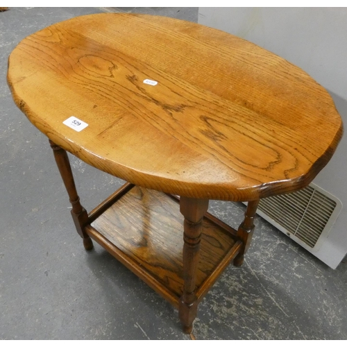 529 - Small two tier oak side table