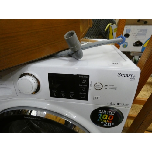 533 - Hotpoint Smart 9kg load washing machine.