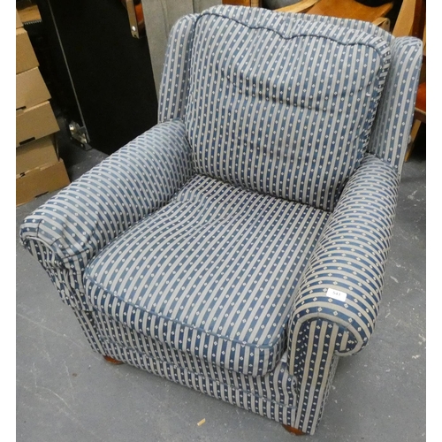 541 - Duresta blue striped armchair