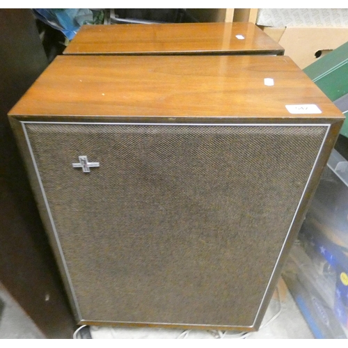 542 - Large pair of high fidelity vintage speakers.