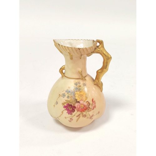 302 - Group of Royal Worcester porcelain circa early 20th century to include blush ivory jug decorated wit... 