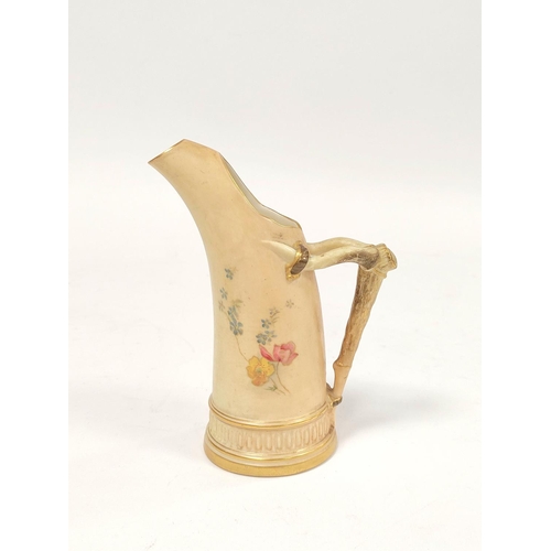 302 - Group of Royal Worcester porcelain circa early 20th century to include blush ivory jug decorated wit... 