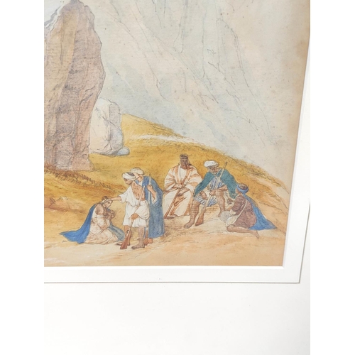 255 - D Roberts (British)Shi'a Hazaras on the MountainsWatercolourSigned34.5cm x 25cm.... 