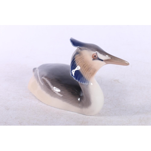 162 - Royal Copenhagen model of birds to include Grebe #3263, Duck #1941 and another (3).