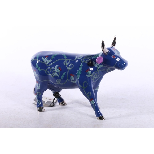 171 - Ceramic cow with thistle design by Cow Parade.