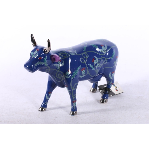 171 - Ceramic cow with thistle design by Cow Parade.