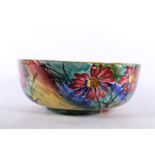 179 - Wemyss Jazzy pattern bowl with yellow glaze interior, Wemyss 218 to the base.