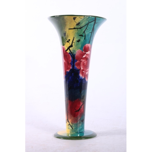 180 - Wemyss Jazzy pattern vase with flared rim and circular base, Wemyss 213 to the base.