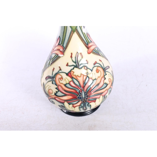 195 - Moorcroft funnelled vase florin dream design , initials SPW and Moorcroft Made in Stoke on Trent Eng... 