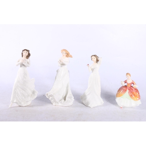 198 - Four Royal Doulton ladies to include With Love HN3393, Christine HN3209 and two other (4).