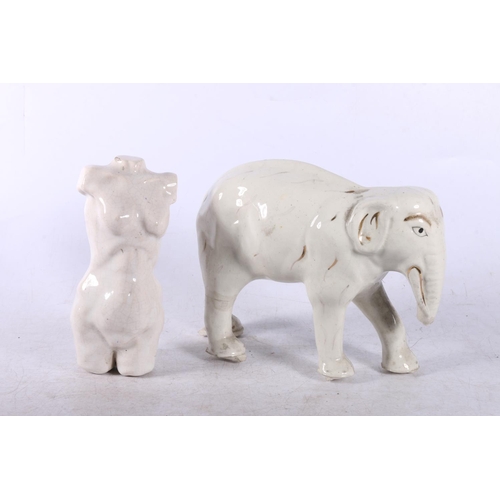 205 - Model of a female torso and a elephant (2)