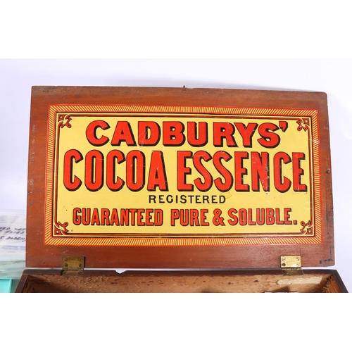 208 - Vintage Cadburys box containing a quantity of fishing flies.