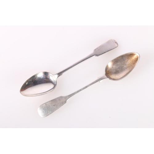 687 - Scottish provincial silver teaspoon by JH, possibly James Hardy of Aberdeen and another by Mack... 