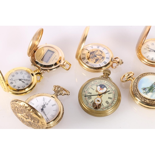 699 - Group of ten yellow metal pocket watches including Calibri, Sears, New York and Sohend with rolling ... 