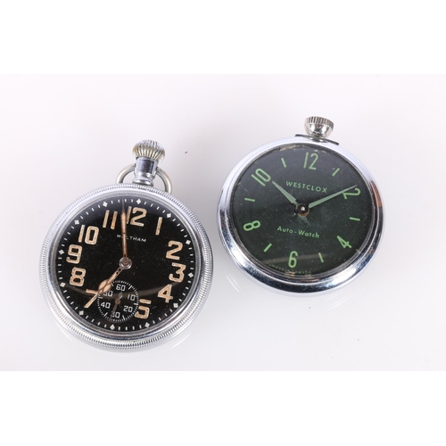 700 - Waltham Military issue pocket watch and a Wetsclox auto-watch. 