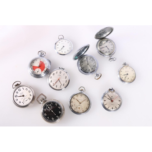 702 - Group of ten pocket watches including Hilson, Fang Zhen, Mockba, Oris, Ingersoll, Referee, Westclox ... 