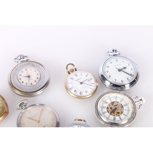 703 - Group of ten pocket watches including Sekonda, American Watch Company, Ingersoll, Elgin etc. 