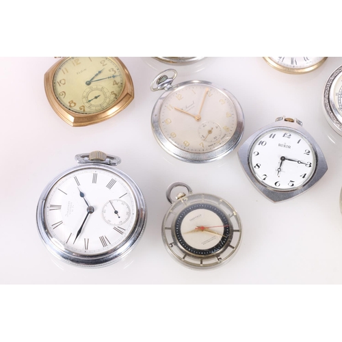 703 - Group of ten pocket watches including Sekonda, American Watch Company, Ingersoll, Elgin etc. 