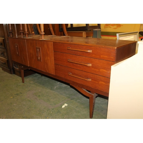 781 - Mid Century design teak long john sideboard, 184cm wide.