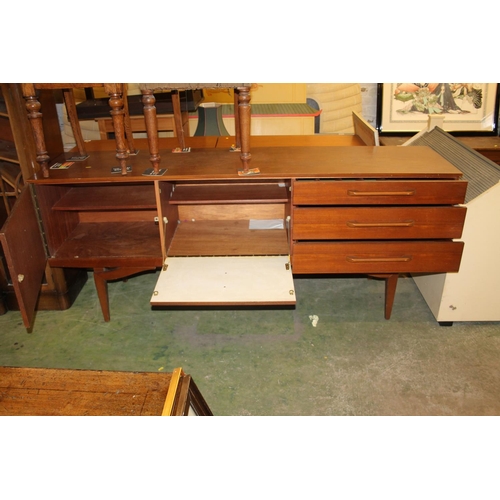 781 - Mid Century design teak long john sideboard, 184cm wide.