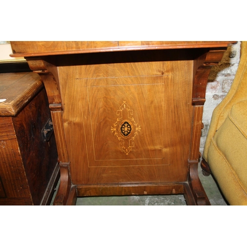 793 - Victorian walnut Davenport.