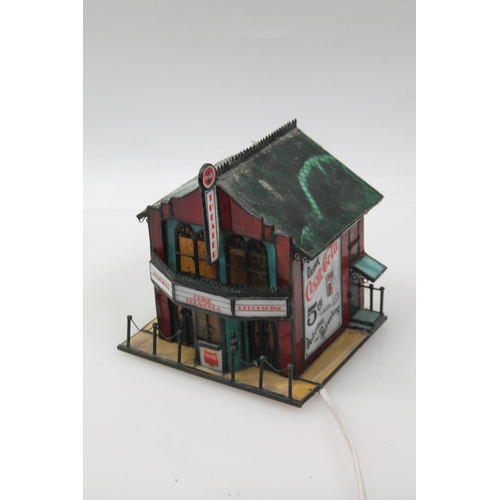 221 - Coca-Cola diorama light movie house.