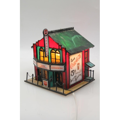 221 - Coca-Cola diorama light movie house.