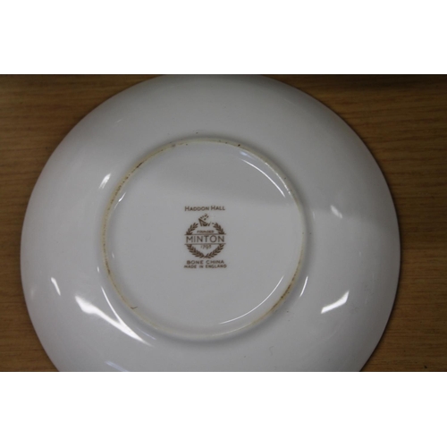 279 - Minton fine bone china Sea Breezes figurine, a Minton Haddon Hall bowl, and saucer.  (£)