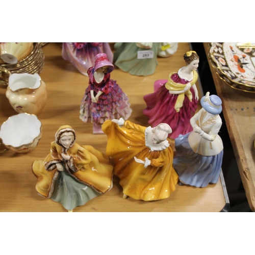 282 - Five Royal Doulton figurines to include HN2382 Secret Thoughts, HN2345 Clarissa, HN4407 Hannah, HN29... 