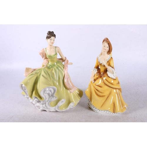 280 - Five Royal Doulton figurines to include HN5466 Winter Ball, HN5465 Autumn Ball, HN5464 Summer Ball, ... 