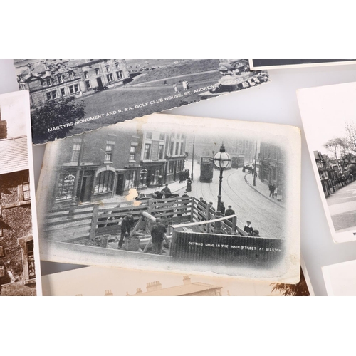 730 - Group of photographs and postcards to include Talbot Hotel Malton, Getting Coal in the Main Street a... 