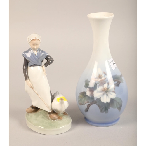 11 - Royal Copenhagen girl with goose and vase (2)